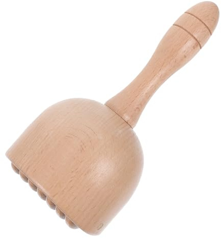Holzstange Muskelmassagegerät mit Rollendesign aus Chinesischer Kirsche | Ganzkörpermassage, Zahndesign, Manuelle Anwendung, Geeignet für Fitness und Ältere Personen