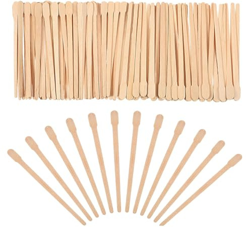 Spatules Épilation En Bois, Spatules À Cires, Bâtons De Cire En Bois, Bâtonnets Pour Des Sourcils, Du Visage, Du Corps Ou Crèmes, 88mm