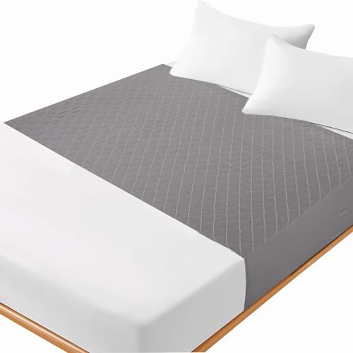 RIQINXIN Protège Matelas pour Adulte Lavable avec Ailes 4 Couches de Protection pour Lits Alèse Absorbante Imperméable Réutilisable 100x100+45cm