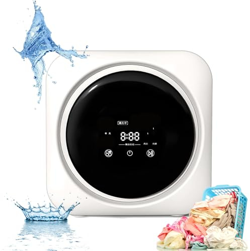 Machine à Laver Automatique Lave-linge électrique, sèche-linge mural, automatique, machine portable, tambour entièrement frontal, lavage de 0,3 kg pour petits vêtements, sous-vêtements ou ch