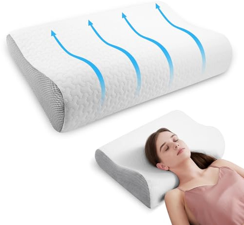 Strixorn - Almohada ergonómica para cerebro, con memoria de forma, almohada de apoyo cerevial ergonómica, ultra cómoda, cojín cerevial, cojín ortopédico, almohada para aliviar el alivio