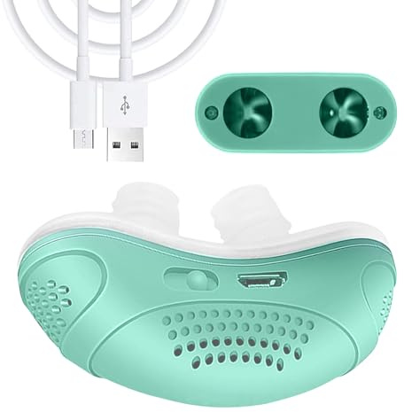 Vhjlfig Dispositif Anti-Ronflement - Appareil Électrique Silencieux Portable pour Sommeil Profond Et Réparateur,Solution Silencieuse Portable Adulte Amélioration Respiration Réduction Bruits