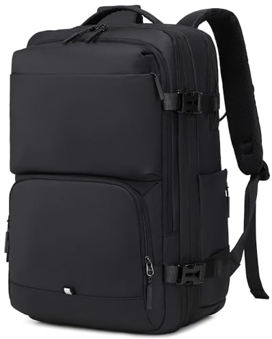 BAGOK Zaino Viaggio Pieghevole Impermeabile, Zaino Uomo di Grande Capacità per Lavoro, Università, Sport, Viaggio, Zaino da Cabina con Tasca Antifurto e Scomparto per Portatile