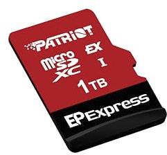 Patriot EP Series 1TB Micro SDXC Express V30 UHS-I U3 4K UHD Speicherkarte – PEF1TEPEXMCX – kompatibel mit Nintendo Switch 2 – Lesegeschwindigkeit bis zu 800 MB/s, Schreibgeschwindigkeit bis zu 600 MB | Leistungsklassen: V30, UHS-I, U3, 4K UHD; kompatibel mit Nintendo Switch 2
