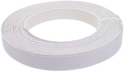 LIFKOME Self Adhesive Edging Tape for Cabinet Repairs Thick Pre Glued Furniture Banding Strip White Veneer Edge Band for Plywood Hardboard Heat Activated Restoration Trim