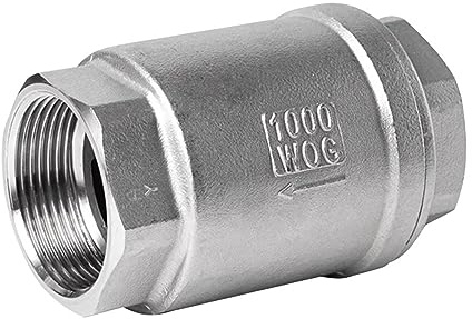 Clapet anti-retour vertical en acier inoxydable 304 H12 for pompe à eau 1/4, 3/8, 1/2, 1 pouce, vanne unidirectionnelle for conduite d'eau DN8, 10, 15, 20, 32, 50, 65(1-1/4)