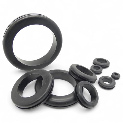 100 Pcs Rubber Cable Grommets Wiring Grommet Plugs for Junction Box Entries (32mm Open)