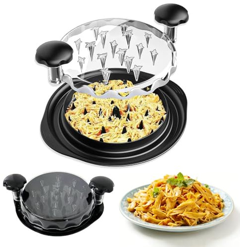 Yadiraom Tritatutto Manuale Per Pollo Con Manici Ergonomici, Adatto Per Carne Macinata E Verdure, Coperchio Trasparente, Materiale In Plastica Alimentare Senza BPA