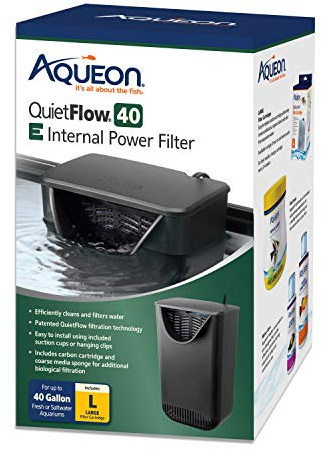 Aqueon QuietFlow E Internal Aquarium Fish Tank Power Filter For Up To 40 Gallon Aquariums