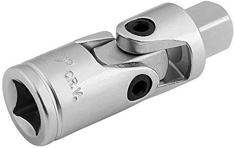 Draper 16794 Square Drive Satin Chrome Universal Joint 3/8 Length, Blue