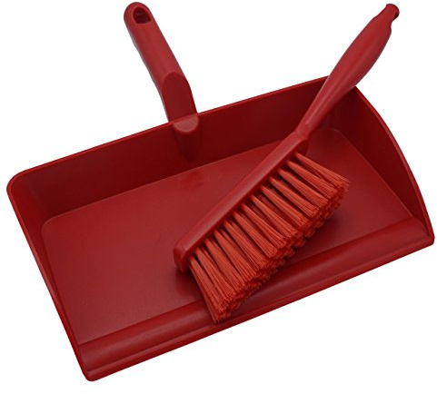 Limpiado Kehrset Kehrgarnitur mit Schaufel und Besen HACCP IFS Lebensmittelecht aus Polypropylen und Polyester 11 Farben