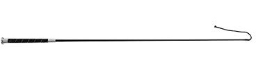 ARBO-INOX® Dressurgerte Reitgerte Springgerte Anti-Rutsch-Griff (110cm, Schwarz)