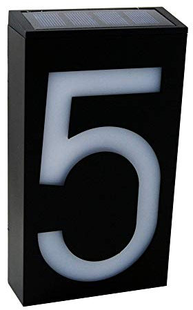 Número de Casa con 6-LED Luz Solare, KEEDA Exterior Lámpara Solar Números de Puerta para casa, hotel, puerta, Villa