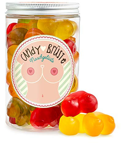 Der Zuckerbäcker Candy Brüste Gummibärchen, 300g | Lustige Fruchtgummi, Erotische Scherzartikel für Erwachsene, Geschenk zum 18. Geburtstag Junge, Boobs für JGA Männer