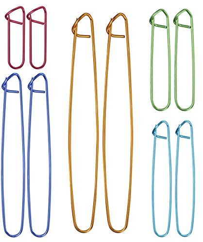 BESPORTBLE 10stücke Strick Maschenhalter Set Garnmaschenhalter Aus Aluminiumlegierung Zum Stricken Und Häkeln in Verschiedenen Längen Für Unterschiedliche Projekte