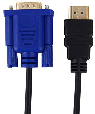 Sytaun Convertidor de cable HDMI a VGA, 1080P HDTV HDMI a VGA macho, 15 pines, cable adaptador para PC TV de 10 m