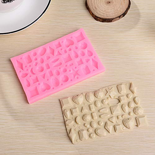Stampo in silicone per torta a forma di cuore con gemma fai da te e diamante a forma di cuore - stampo per cioccolato fai da te - 1 pezzo