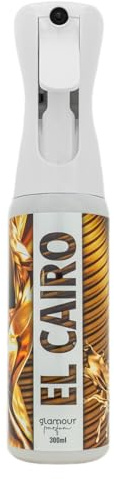 GLAMOUR PARFUM - Cairo Home Air Freshener - 300 ml - Sprayer med fruktig och blommig arom - Textile Air Freshener Spray - att spraya på säng eller gardiner - Återanvändbar