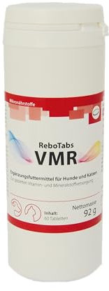 VMR Tabletten für Hunde & Katzen 60 Stück: Vitaminen & Mineralstoffen für Hund & Katze, Kann zur Steigerung es Wohlbefindens bei älteren Tieren beitragen, Ideal für Welpenaufzucht, Zuckerfrei