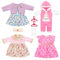 Aolso Puppenkleidungsset, 4 Stück Kleidung Bekleidung für Baby Puppen, Puppenkleidung 35-43 cm, neues Kleid, Babypuppenkleidungs-Outfits, Kleid Mantel Socke, für 14–18 Zoll große Puppen (ohne Puppe)