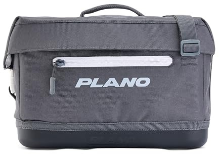 Plano Weekend Softside 3600 Angeltasche, hochmoderne Angelausrüstungstasche, geformter, wasserdichter Boden, geräumiger Stauraum, gestanzte Werkzeughülsen, Befestigungspunkte für Gänseblümchen