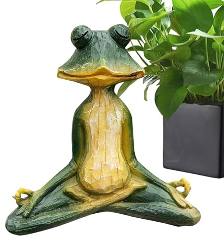 Meditierende Yoga-Froschstatue, Yoga-Pose, Froschstatue, Ornamente, Gartenskulpturen & Statuen, Yoga- -Statue, Geschenke, Figuren, niedliche Froschfiguren, Froschmodell,