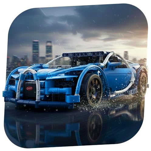 RC ferngesteuertes CADA Baustein-Set Auto kompatibel mit Bugatti Chiron, 419-teiliges Technik-Bauset, 28cm Sportwagen mit 2.4GHz und beweglichen Türen, ab 14 Jahren