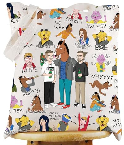 KEYCHIN Divertente borsa per i fan del cavaliere e dei fan di Todd, regalo per cavaliere no way borsa della spesa riutilizzabile Horseman Merch, Perché? Tb, Medium