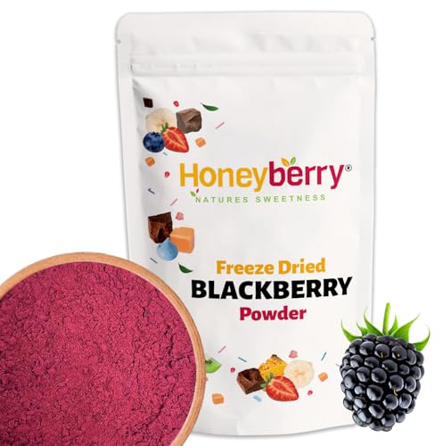 Polvere di More Liofilizzate 100g - Frutta Liofilizzata in Polvere - More Disidratate in Polvere per Dolci, Frullati e Yogurt - Polvere di Frutti di Bosco - Naturale e Senza Additivi