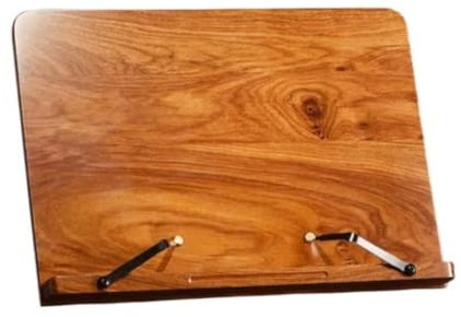 HYKJCSS Buchständer Buchhalter Kochbuchständer Aus Holz, Handgefertigter Walnuss-Buchhalter Für Lesen, Freihändiger Kochbuchhalter Kochbuchhalter(28 * 39cm)