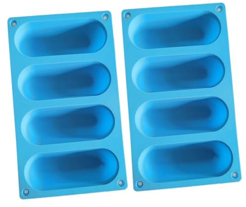 HOLIDYOYO Moldes De Silicona Para Salchichas 2 Piezas Resistentes y Seguros, Reutilizables, Ideales Para Cocina Casera y Elaboración De Panecillos Saludables