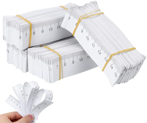 Tofficu 100 Stück 1-Meter-Maßbänder Aus Papier – Doppelseitige Einweg-Lineale Mit Cm/Zoll- Zum Nähen Schneidern Und Basteln (Großpackung 39 Zoll Länge)