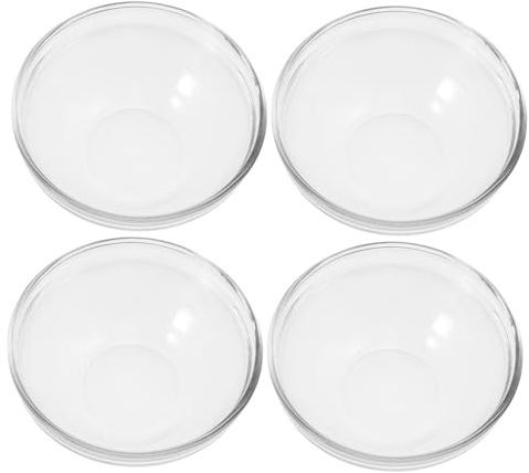 Ciieeo 4 pièces Lot de Mini Bols Verre Empilables Petits Bols à Sauce Transparents pour Condiments Tapas et Portions Compacts et Faciles à Transporter pour Cuisine et Restaurant