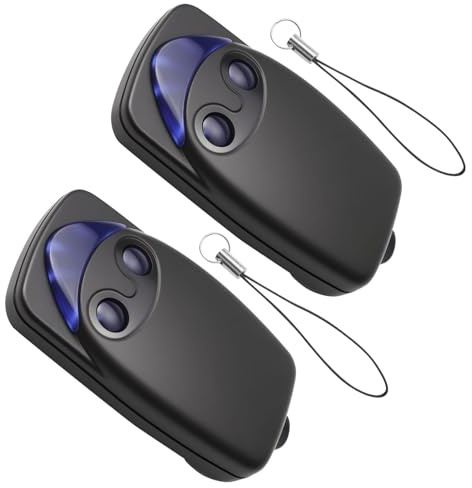 2Pcs 433,92 MHz Mando Garaje para Nice FlO2r-s, 2 Botones Mando Garaje Clonador, Mandos Puerta Garaje Automated Gate Compatibles con Receptores FLOXR FLOXIR FLOX2R OXI OX2