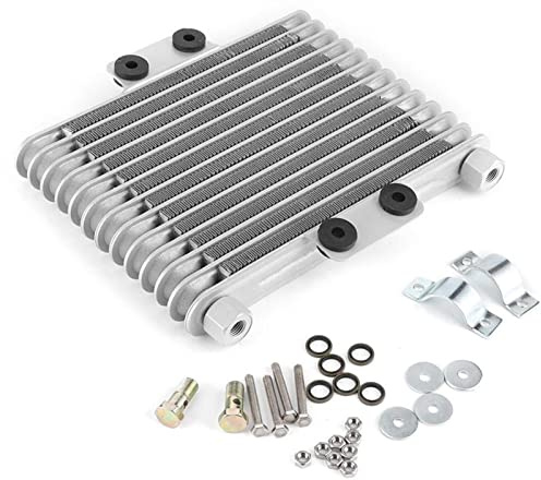 Oil Radiator 13 Row Universal Motorcycle Engine Oil Cooler Cooling Radiator Replacement 125-250CC For For