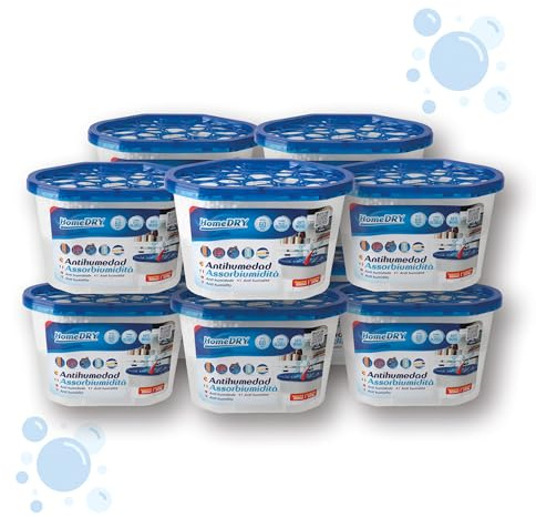 Pack de 10 Deshumidificador Absorbentes para Humedad 220g Eliminador de Condensación - Elimina Malos Olores, Antimoho para Armarios, Cajones, Habitaciones
