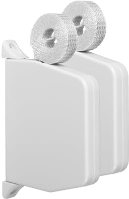 2 x INOVATEC Rollladen Aufschraubwickler weiß Aufputz Gurtwickler Mini + 5 m Gurtband