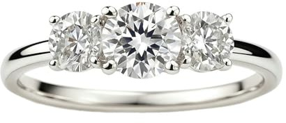 Whoiy Ringe Damen Platin, Hochzeitsringe mit Moissanite Elegant Eheringe 950 Echtgold für Frauen Gr. 49 (15.6)