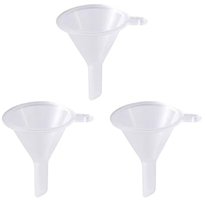 3pcs Mini Funnels For Small Bottles, Plastic Small Funnels for Filling Bottle Precision Fillings Funnel, Fillings Mini Bottle Or Containers, Lab Bottles, Science Laboratory Chemicals