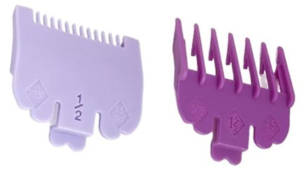 2Pcs Professionelle Haar Schneiden Guide Kamm Clipper Grenze Kamm Trimmer Schneiden Styling Werkzeuge Befestigung Kompatibel 1,5mm 4,5mm(2pcs Purple)