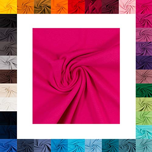 generisch Jersey Vanessa von Swafing- Meterware- 0,5 m - Uni - Öko-Tex Standard 100 - Baumwolljersey passend zum Bündchen (Pink 935)