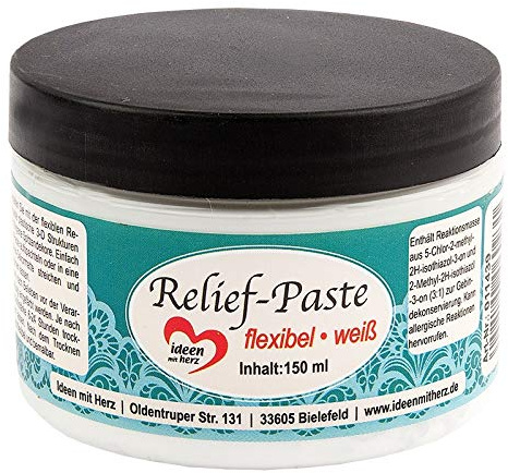 Ideen mit Herz Pasta de relieve, flexible, 150 ml (blanco)