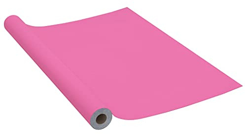 vidaXL Möbelfolie Selbstklebend Opak Klebefolie Küchenfolie Schrankfolie Dekofolie Möbel Küche Tür Fenster Folie Hochglanz-Rosa 500x90cm PVC