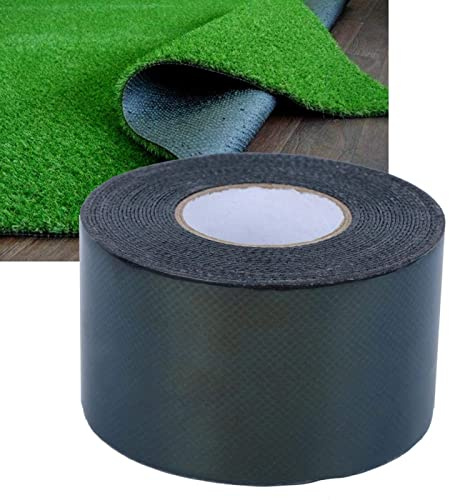 LANTRO JS Kunstrasen Klebeband, Kunstrasen-Nähband, extra starkes doppelseitigesTeppichband, Hochviskoses Selbstklebeband für Rasen, grüne Wiese, 50mm x 5m