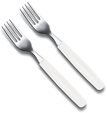 Victorinox 2 Stück Tafelgabel Steakgabel Edelstahl Weiß