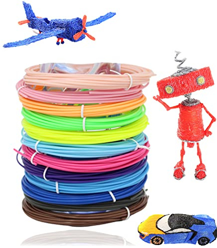 KUNSTIFY PLA Filament 1,75mm für 3D Stift und 3D Drucker Zubehör (12 Farben Set)