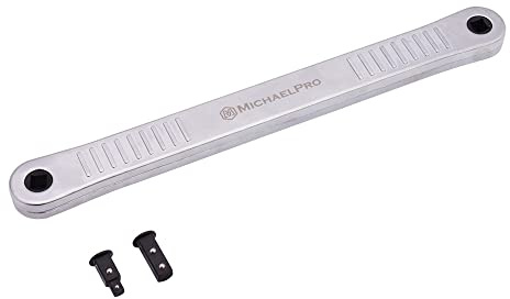 MichaelPro MP001216 Offset-Verlängerungsschlüssel - verfügt über 1/4 Zoll & 3/8 Zoll Vierkantantriebsadapter | für Zugang zu engen Räumen, 0 Grad Schwenkbogen