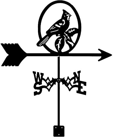 Girouette en métal - Outils de mesure en acier inoxydable durable avec revêtement antirouille pour jardin, cour, indicateur de direction du vent (pic à bois)