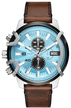 Diesel Montre Griffed chronographe, en acier inoxydable, pour homme, DZ4656