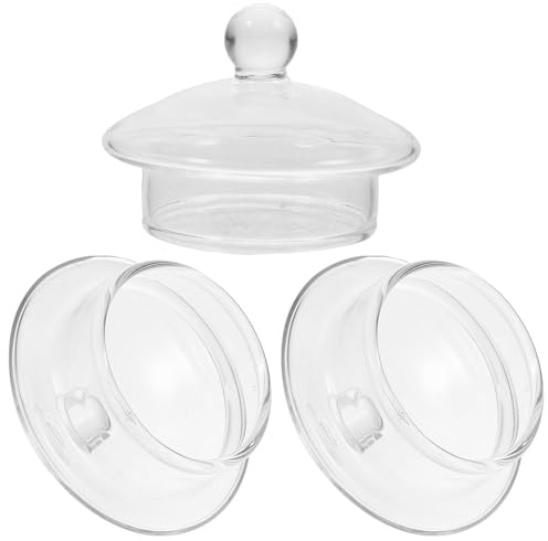 Tea Kettle Glass Lid 3pcs round Glass Replacement Cover | 400ml Tea Pot and Tea Kettle, Simple Style, Stable Fit, Helps Prevent Liquid Leakage